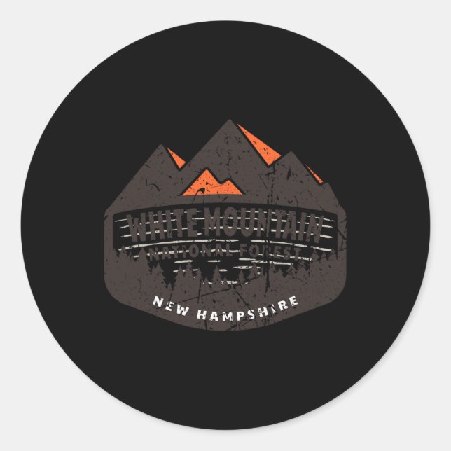 White Mountain National Forest New Hampshire Usa  Classic Round Sticker (Front)
