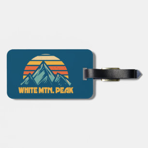 White Mountain Peak California Retro Turquoise Luggage Tag
