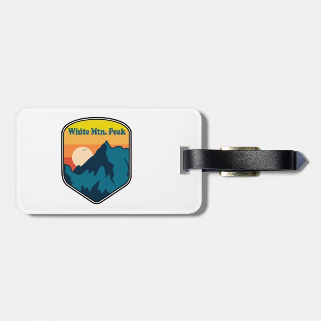 White Mountain Peak California Sunrise Luggage Tag (Back Horizontal)
