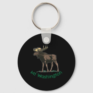 White Mountains Mt Washington New Hampshire Moose  Keychain
