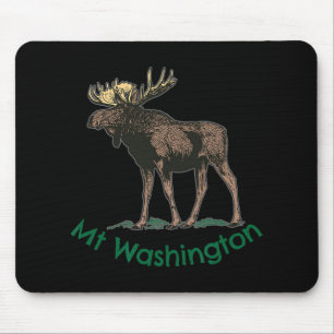 White Mountains Mt Washington New Hampshire Moose Mouse Pad