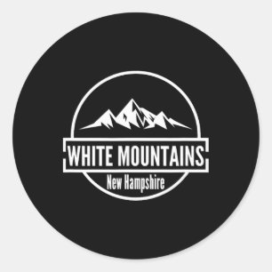 White Mountains New Hampshire  Classic Round Sticker