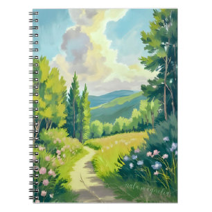White Mountains New Hampshire Landscape Painting Notebook