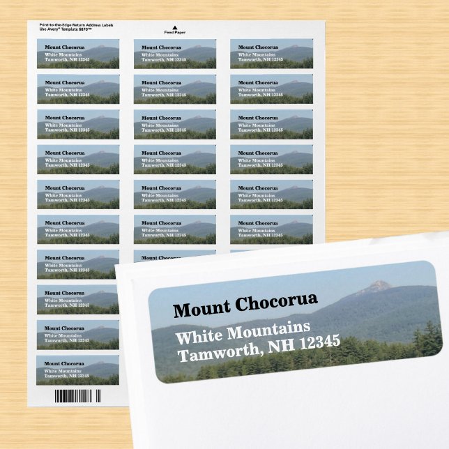 White Mountains New Hampshire Return Address (Créateur téléchargé)