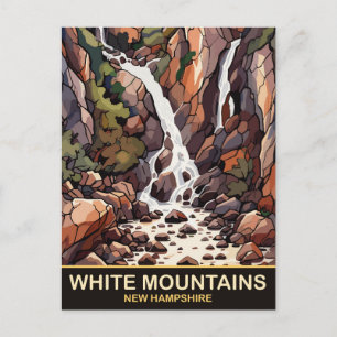 White Mountains, New Hampshire, Travel Postcard