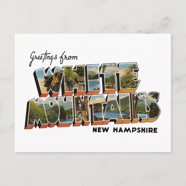 White Mountains NH Postcard (Front)