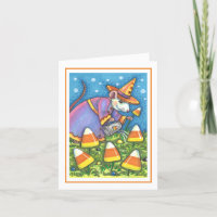WHITE MOUSE IN CANDY CORN GARDEN, COLORFUL & CUTE