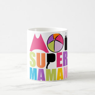 White Mug 325 ml Me Super Mama - Rose Logo