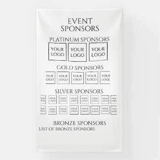 White Multiple Logo Event Sponsor Sign