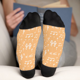 white Musical  Socks