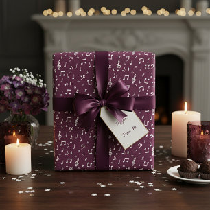 White Musical with custom background colour Wrapping Paper