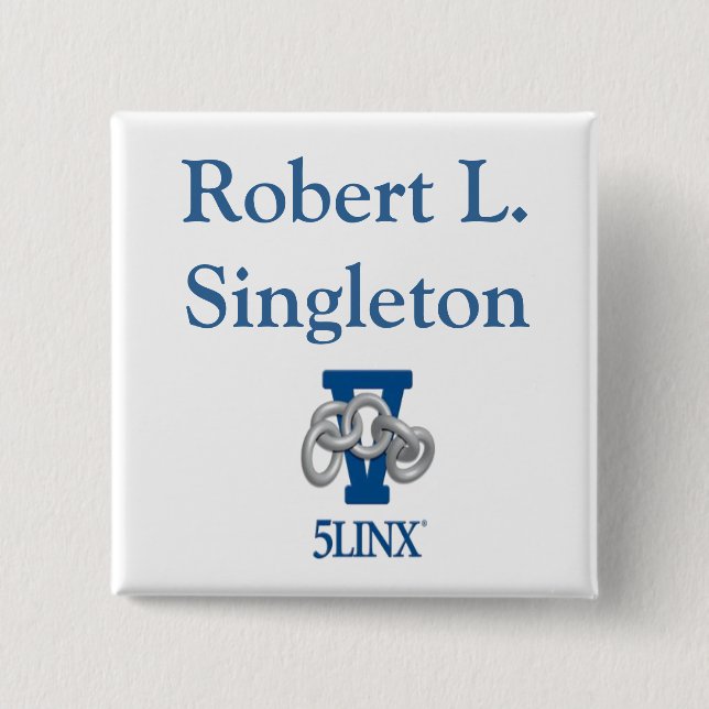 White Name Badge pin (Front)