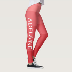 White Name Stylish 5 Fire Engine Shades Blocks Leggings
