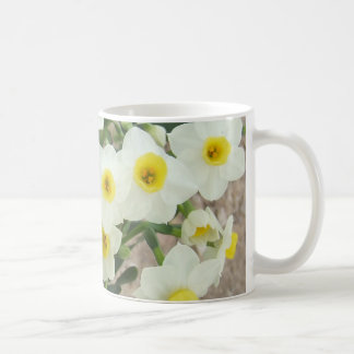 White Narcissus Flowers Mug