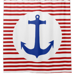 White Narrow Stripes & Anchor blue + your backgr.