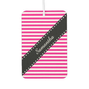 white Narrow Stripes + your backgr. & ideas Air Freshener