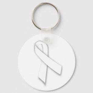 White National Day of Remembrance Ribbon Keychain