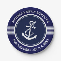 White Nautical Boat Anchor Wedding Text template