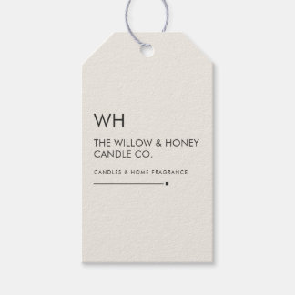 White Navy Minimalist Small Business Hang Tag