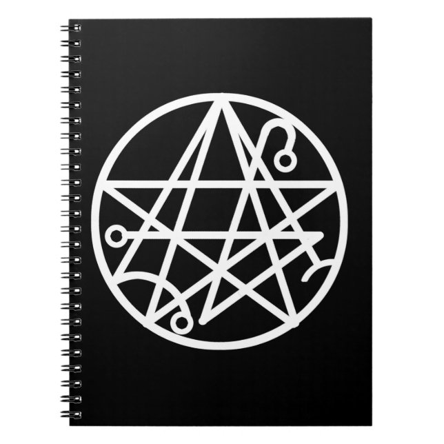 White Necronomicon Seal Notebook (Front)
