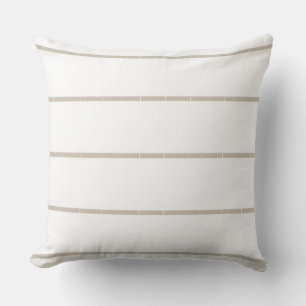 White & Neutrals Striped Pillow