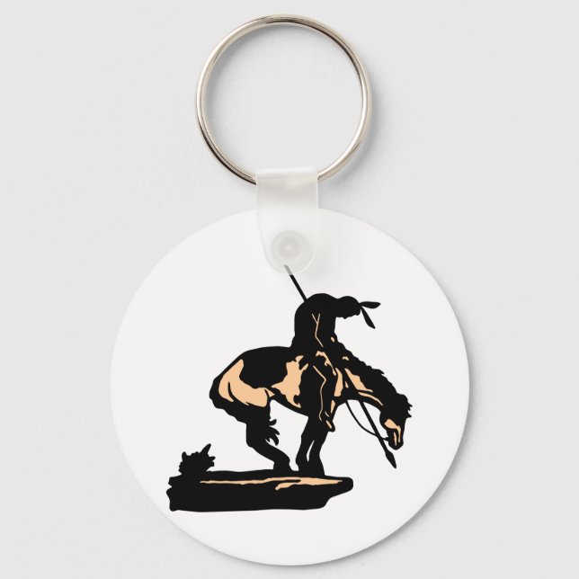 White New End Of Trail Keychain (Front)