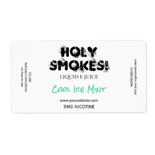 White Nicotine E Juice Labels