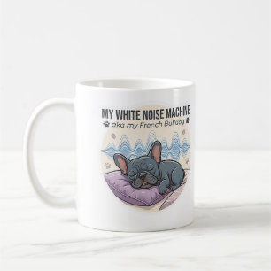 White Noise Machine Frenchie Sticker Coffee Mug