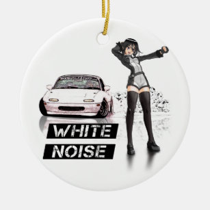 White Noise MX5 Miata Ceramic Ornament