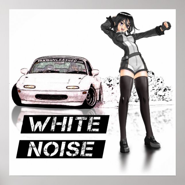 White Noise MX5 Miata Poster (Front)