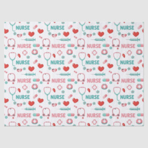 White Nurse Life Seamless Pattern (1) Tissue Paper