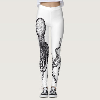 White Octopus Leggings