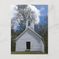 white old church in the mountains
