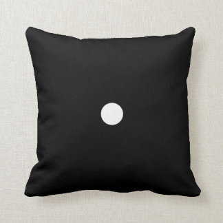 White on Black Dice # 1 Throw Pillow