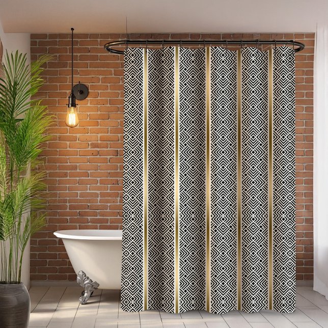 White On Black Modern Geometric Maze Pattern (Creator Uploaded)