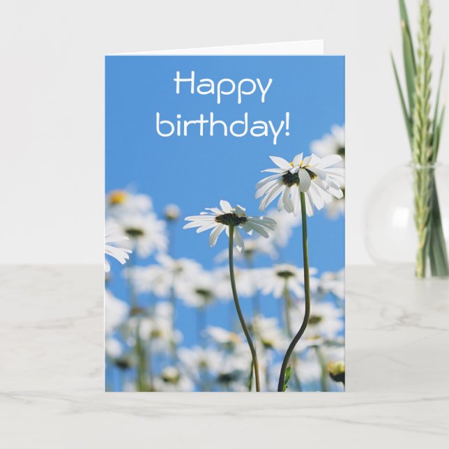 White on blue card (Front)