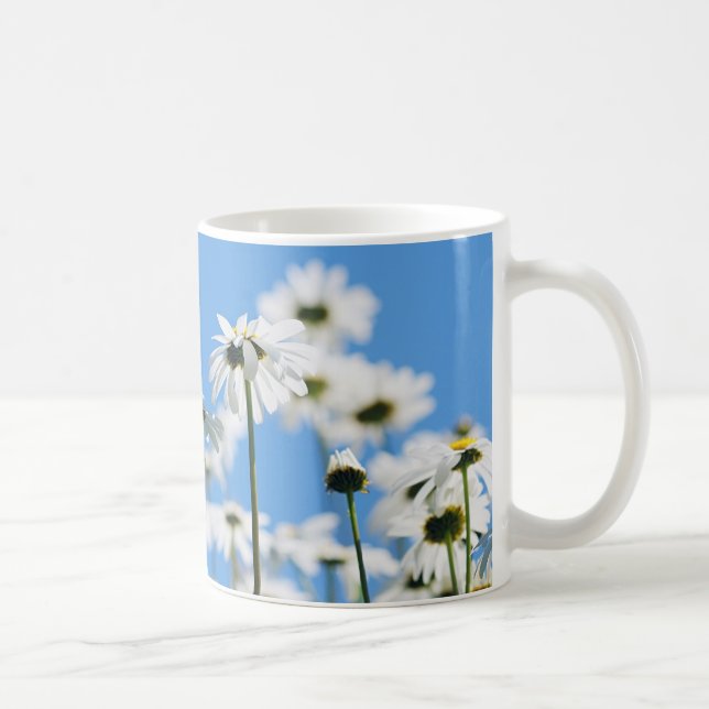 White on blue coffee mug (Right)
