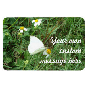 White on Green Personalized Magnet