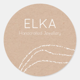White on Kraft Look Designer Sticker