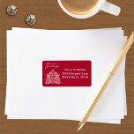 White on Red Scandinavian Nordic Christmas Tree Label<br><div class="desc">Do you love the traditional Scandinavian Folk Art style Christmas vibe? It’s a whimsical, charming style that just looks so cozy! This little Christmas Tree is sure to add just the right touch to your holiday. Embrace the timeless charm of the holiday season with a delightful fusion of tradition and...</div>