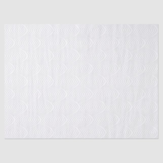 White on White ArtDeco  Embossed Look Tissue Paper (Front)