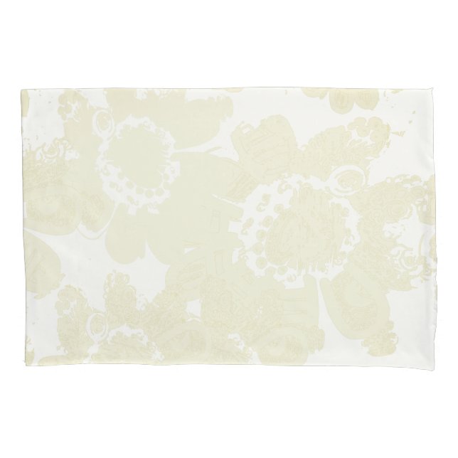 White on White Floral Pillowcase (Front)