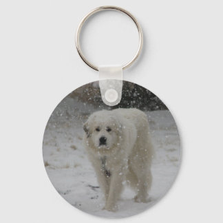 White on white keychain