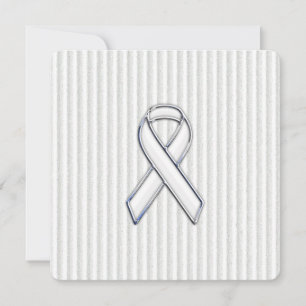 White on White Ribbon Awareness Stripes