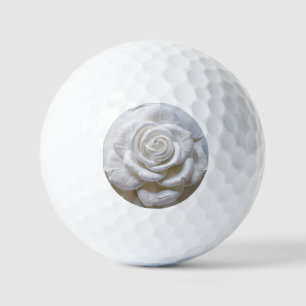 White On White - Sculpted Rose Golf Balls
