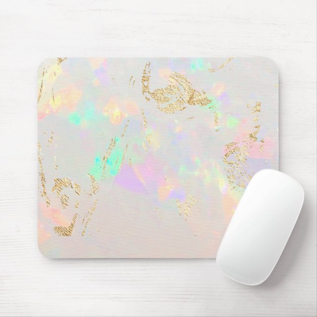 white opal mouse pad (With Mouse)