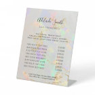 white opal price list Pedestal Sign