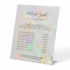 white opal price list Pedestal Sign
