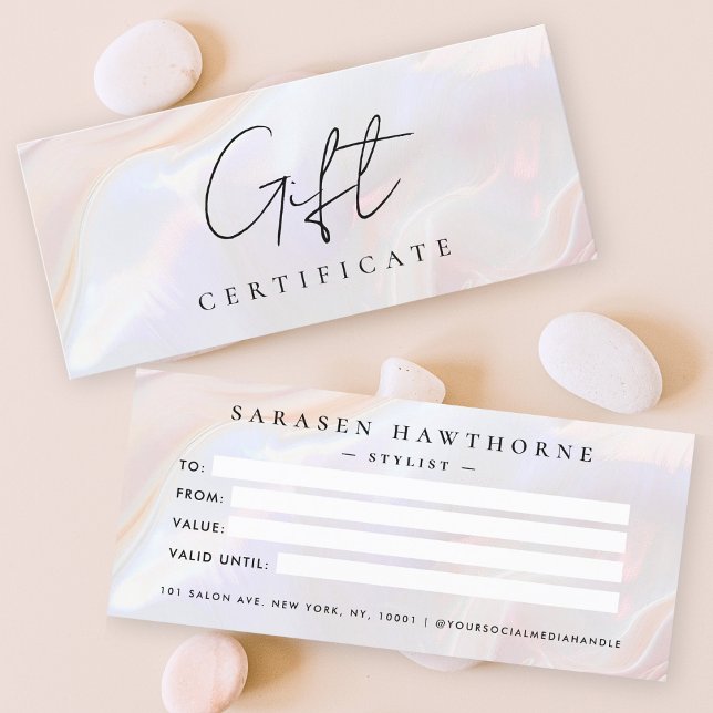 White Opal Stone Shell Background Gift Certificate (Creator Uploaded)