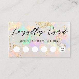 white opal texture loyalty card